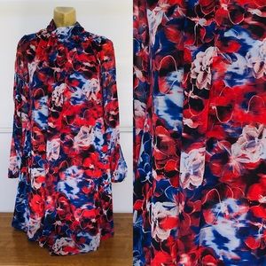 JENNIFER LOPEZ Digital Floral Print DRESS Size 2
